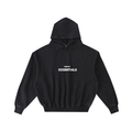 Embroidered Frayed Enzyme Washed Fleece Hoodie