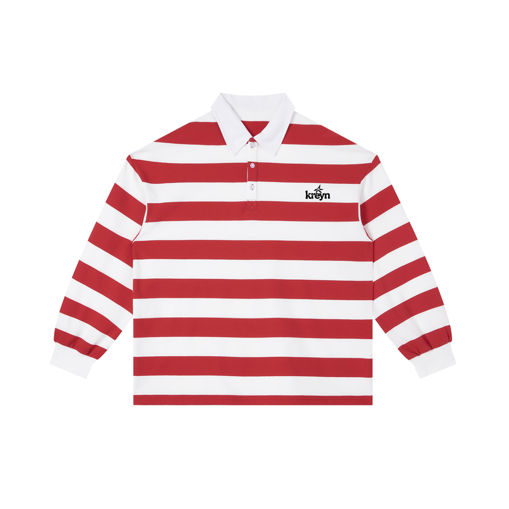Color Block Stripe Polo Shirt