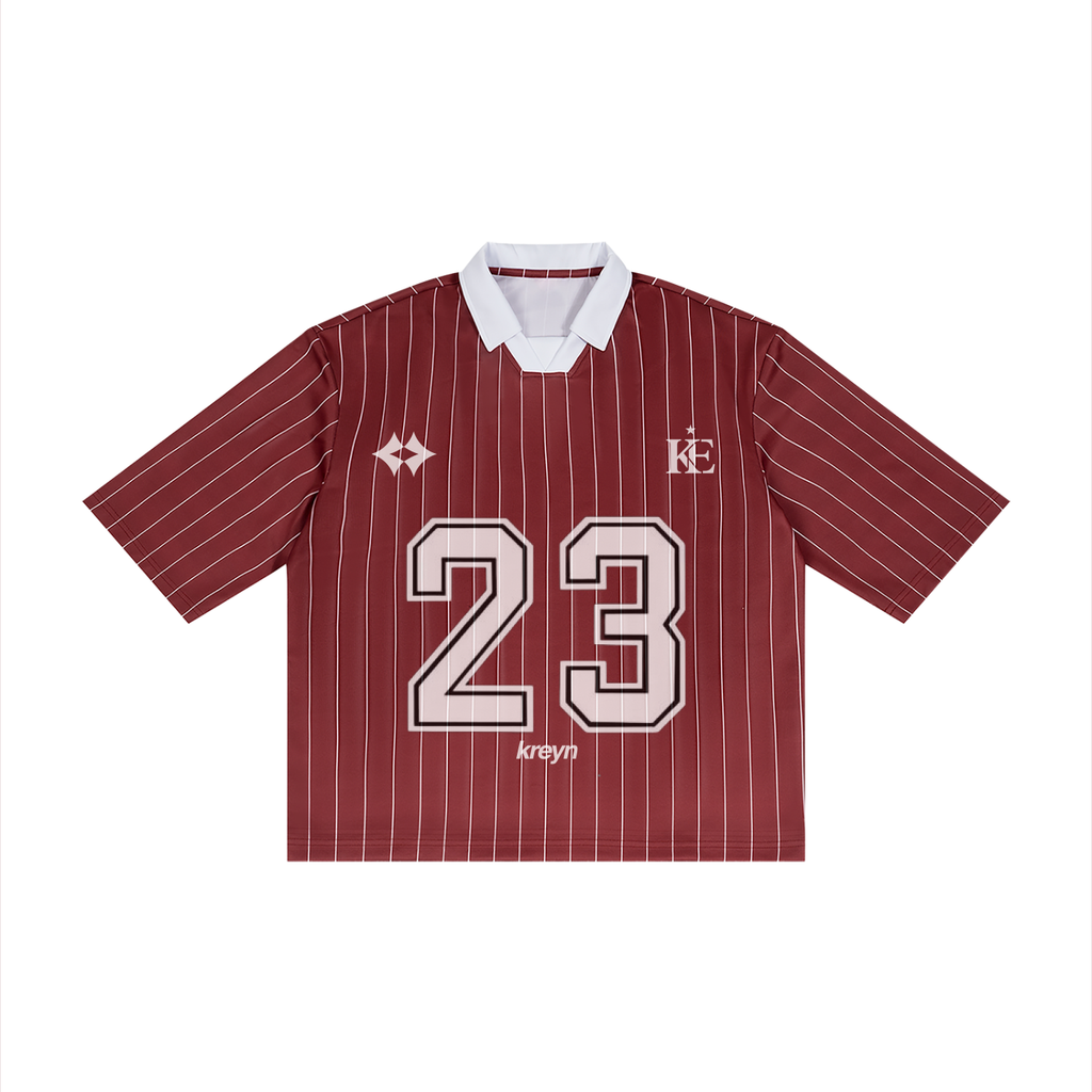 Unisex Pinstripe Collared Soccer Jersey