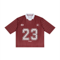 Unisex Pinstripe Collared Soccer Jersey