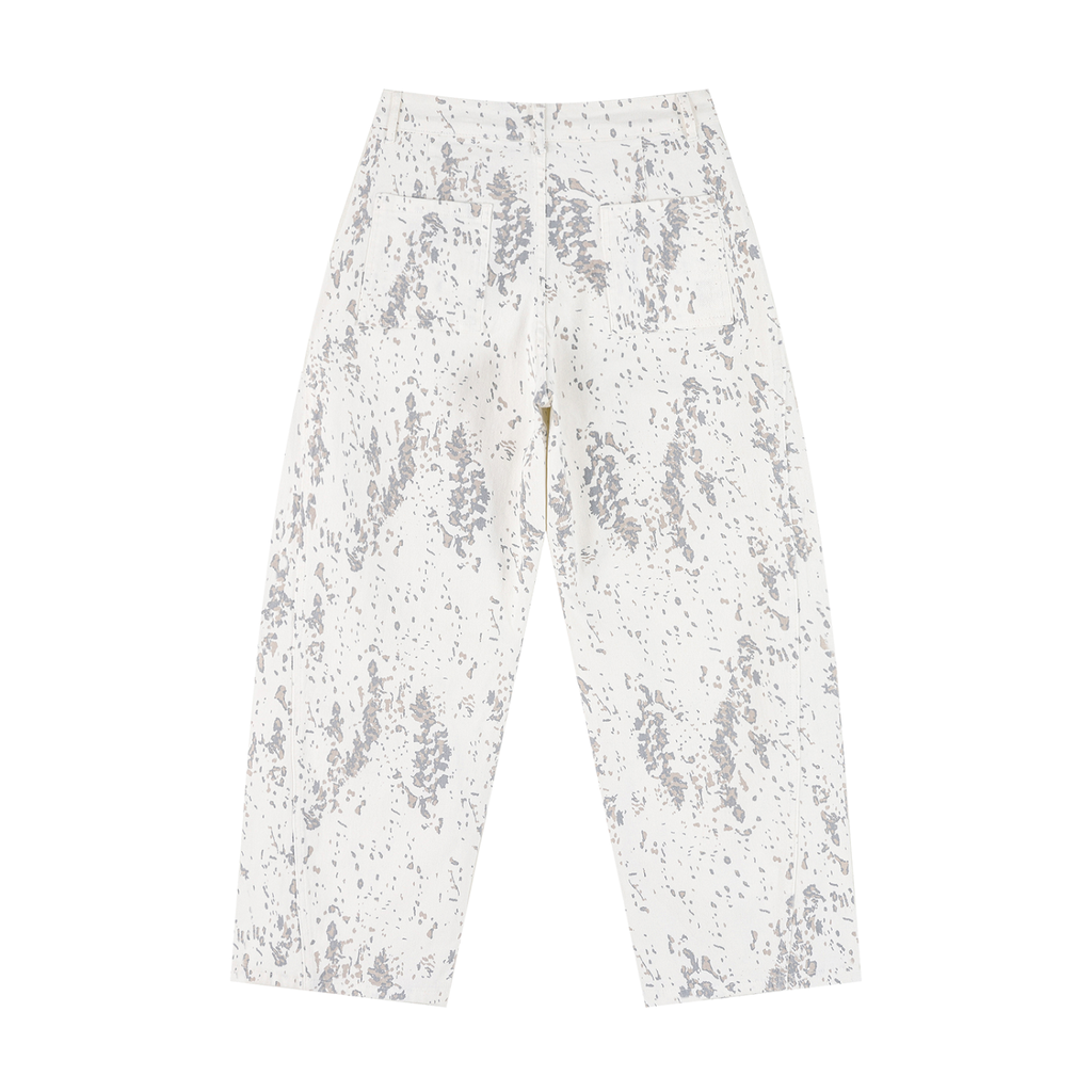 Splatter Barrel Leg Jeans