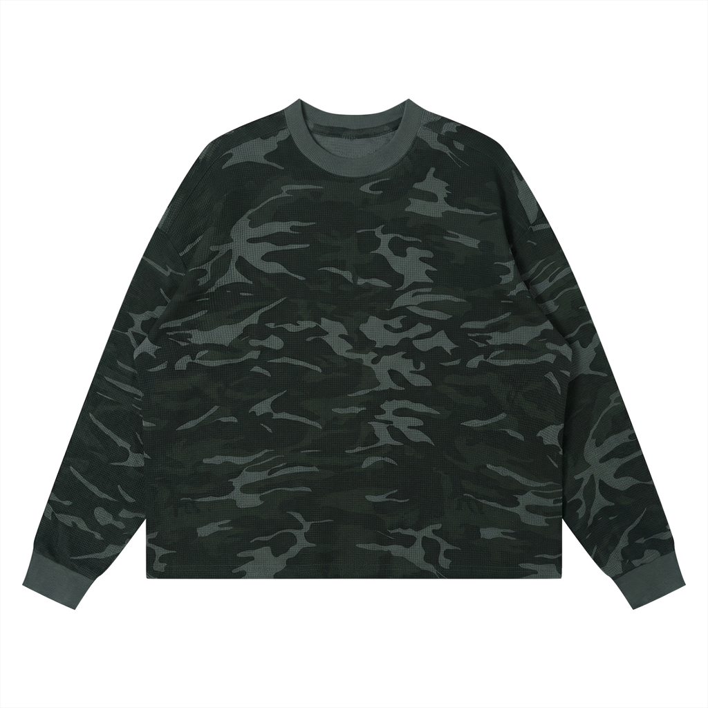 Unisex Waffle Boxy Long Sleeve T-Shirt