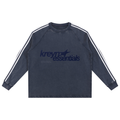 Snow Washed Contrast Tape Sweatshirt