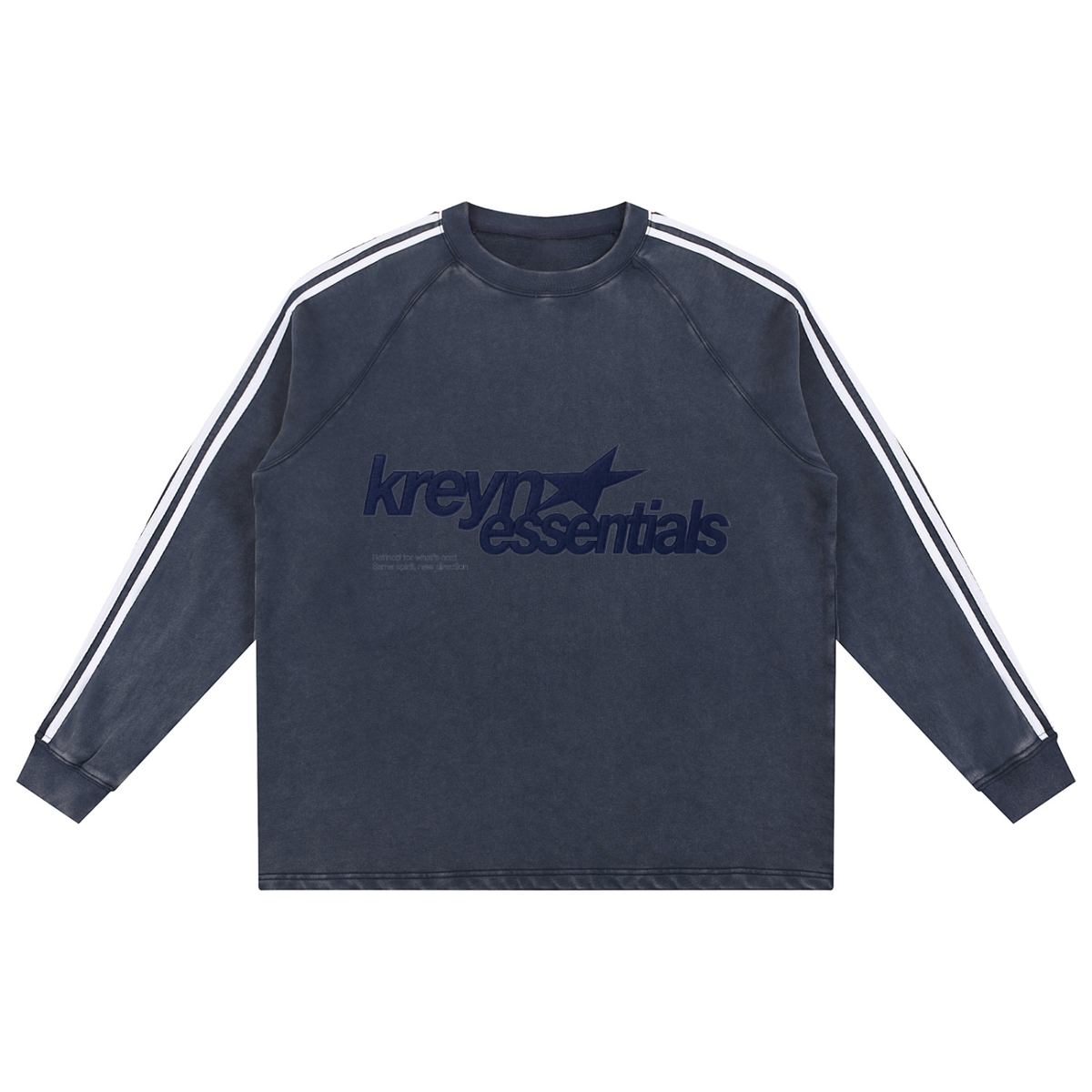 Snow Washed Contrast Tape Sweatshirt