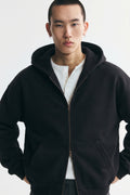 Unisex Vintage Wash Boxy Full Zip Hoodie