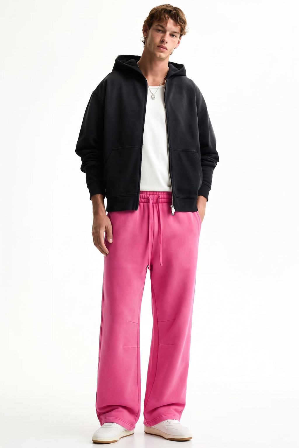 Unisex Vintage Wash Barrel Leg Fleece Sweatpants