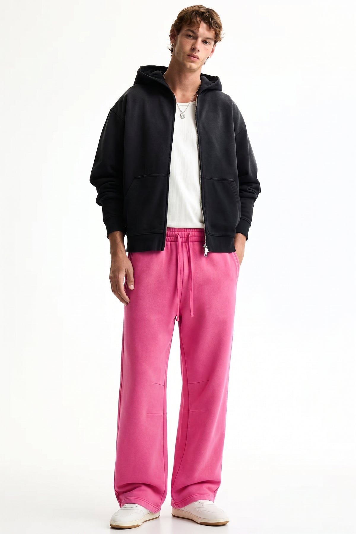 Unisex Vintage Wash Barrel Leg Fleece Sweatpants