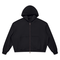 Unisex Vintage Wash Boxy Full Zip Hoodie