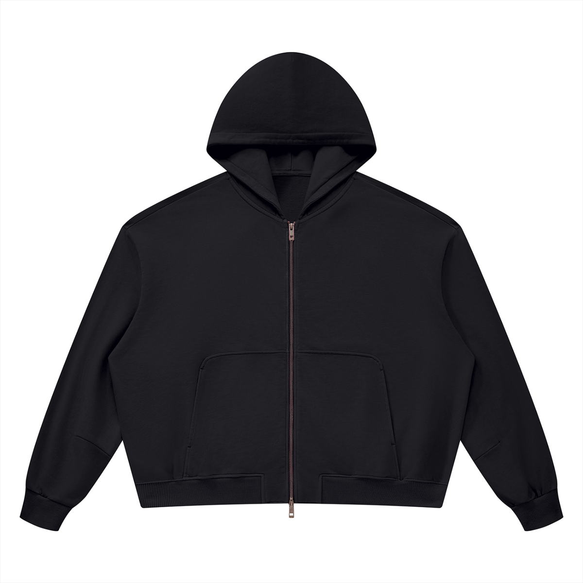 Unisex Vintage Wash Boxy Full Zip Hoodie