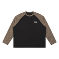 Unisex Leopard Panel Raglan Sleeve T-Shirt