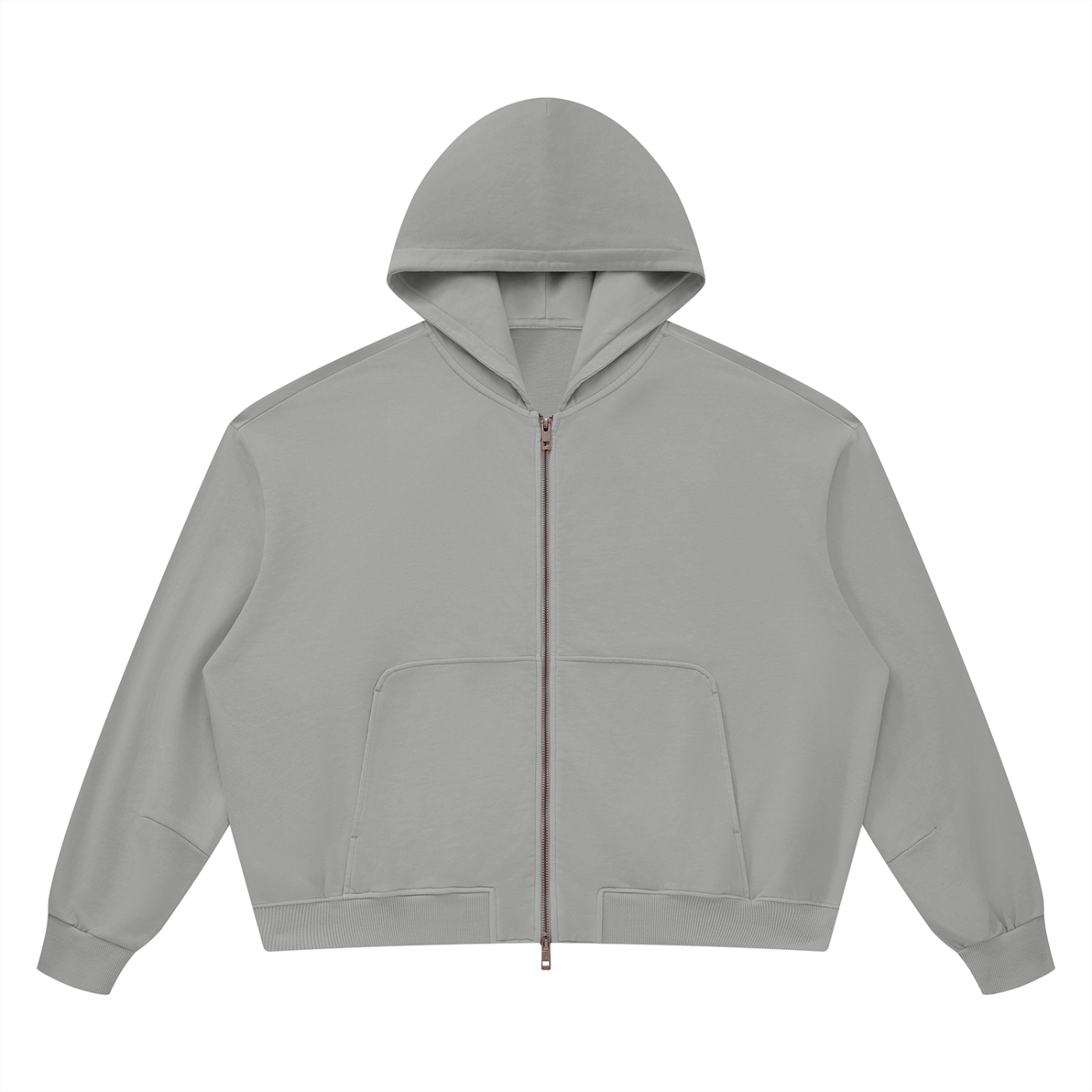 Unisex Vintage Wash Boxy Full Zip Hoodie