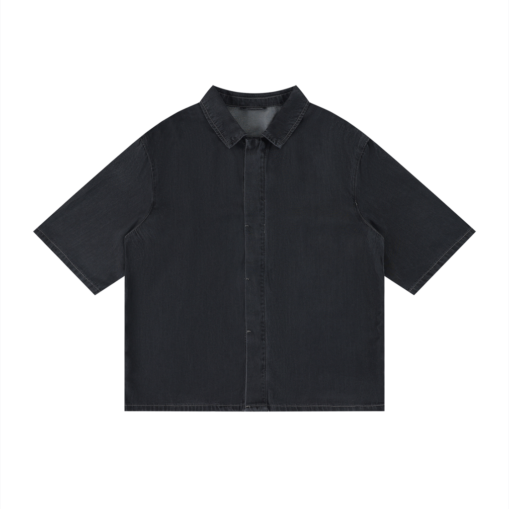 Unisex Vintage Wash Drop Shoulder Lyocell Shirt