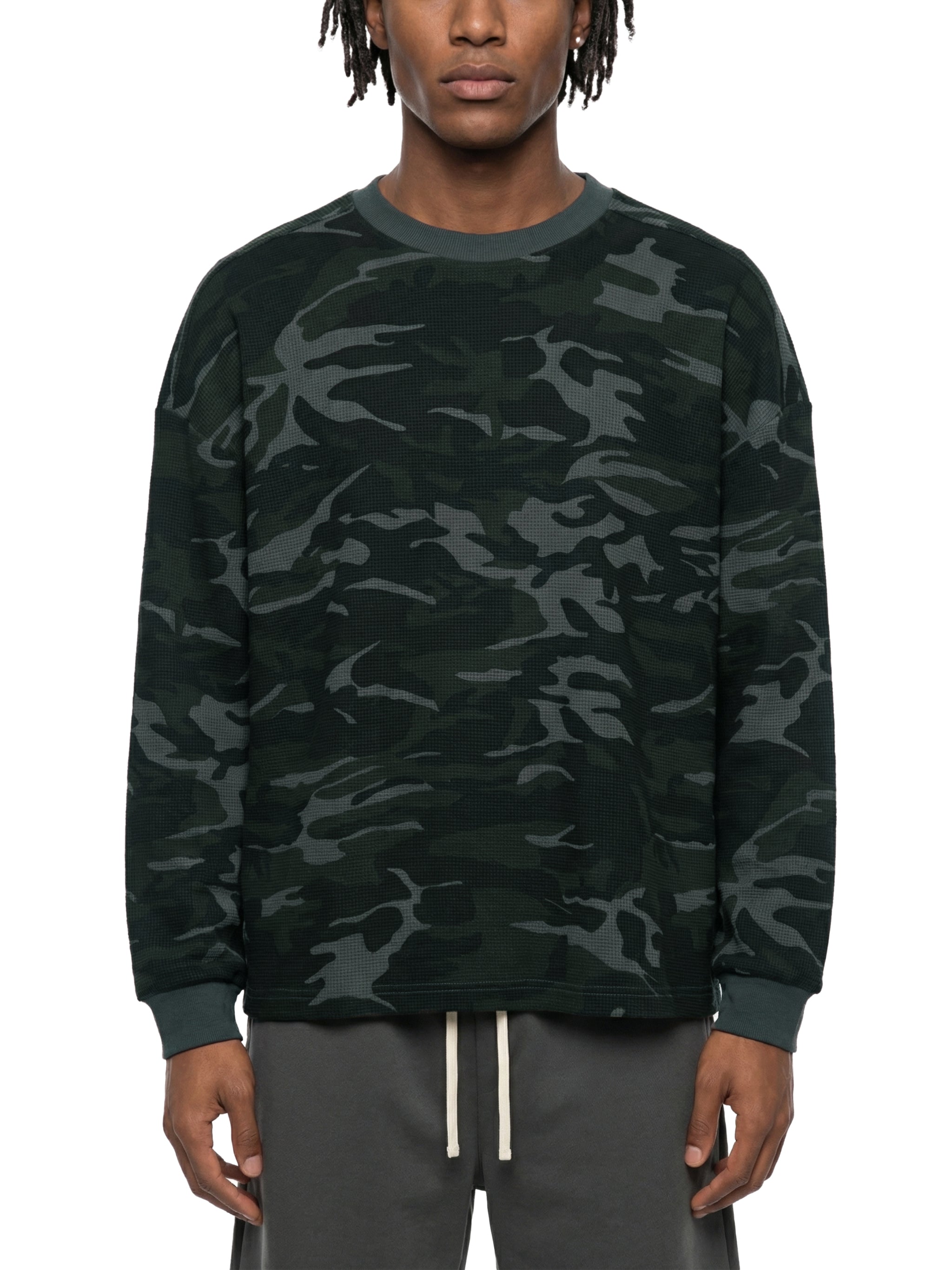 Unisex Waffle Boxy Long Sleeve T-Shirt