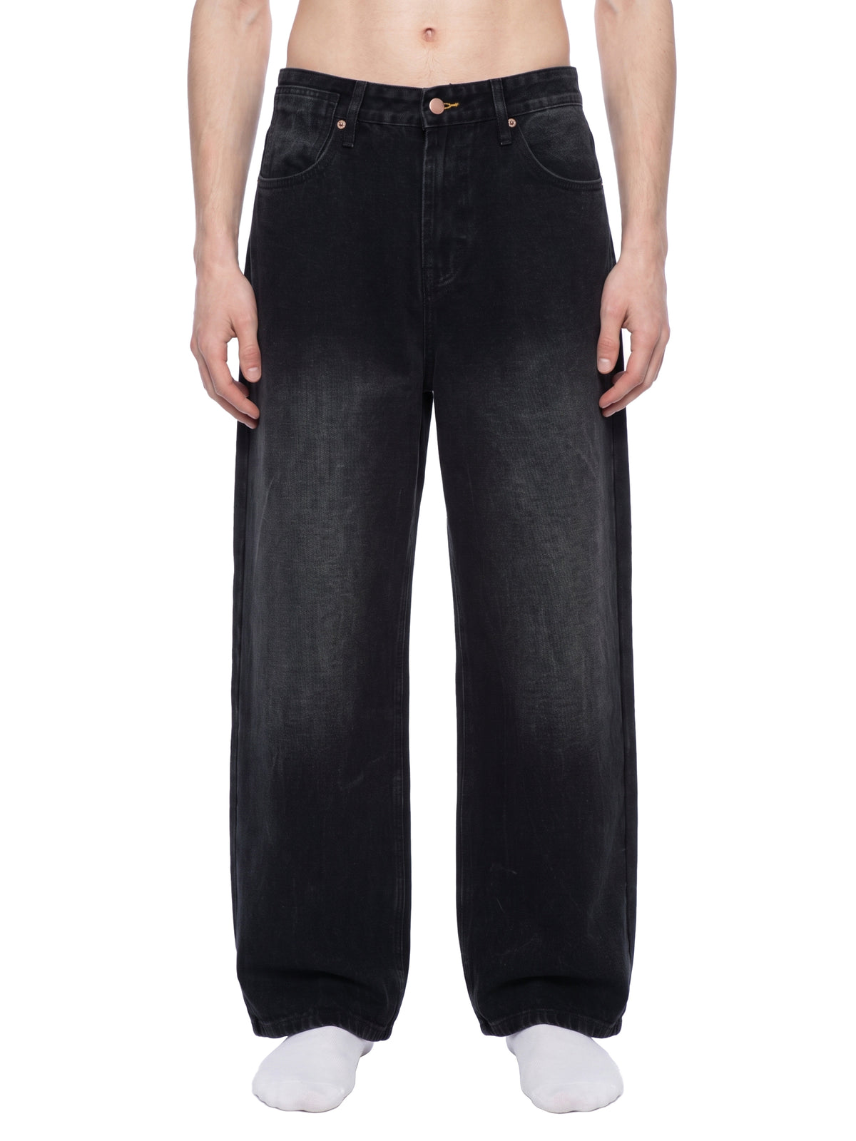 Men's Vintage Wash Wide Leg Jeans